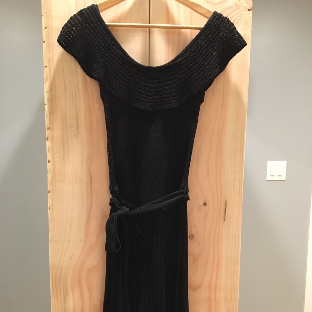 Anthropologie Viola Black Knit Dress
